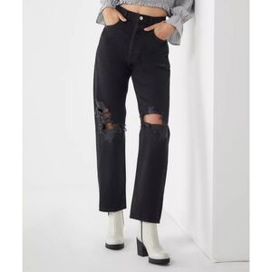 AGOLDE 90s Jeans Audio Black Distressed W25 100% Cotton NWT